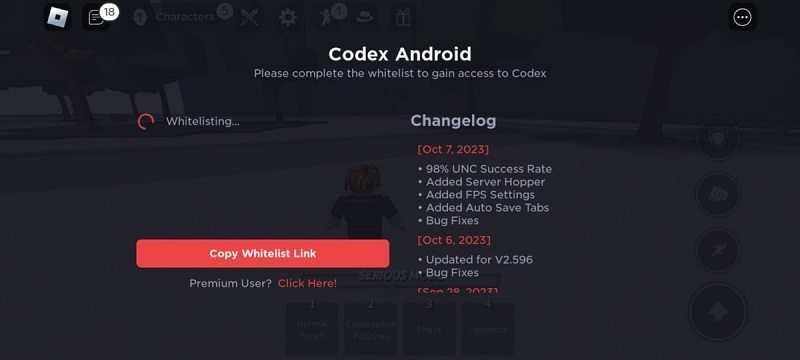 In CodeX Android Copy The Whitelist Link and Paste it in Web Browser